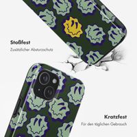 Selencia Vivid Rückabdeckung mit MagSafe Apple iPhone 15 - Wavy Smiley Green