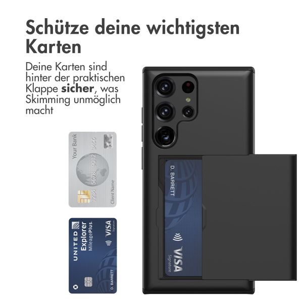 imoshion Backcover mit Kartenfach für das Samsung Galaxy S22 Ultra - Schwarz