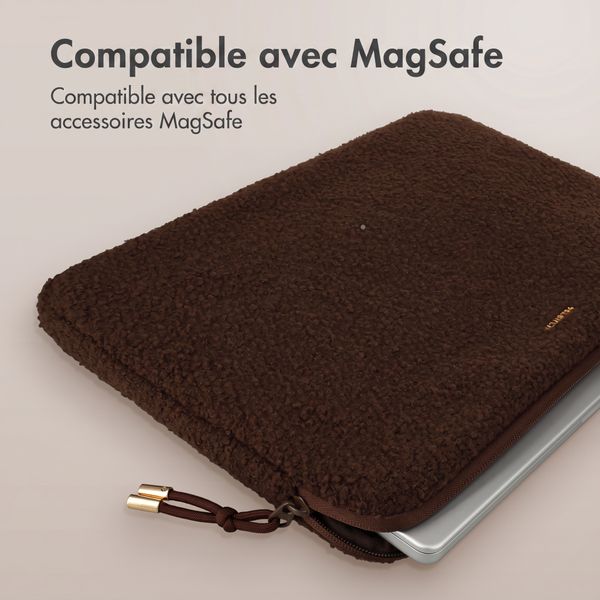 Selencia Teddy Laptop Hülle 13-14 Zoll - Laptop Sleeve - Choco Brown