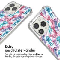 imoshion Design Hülle mit Band Apple iPhone 15 Pro Max - Jellyfish Watercolor