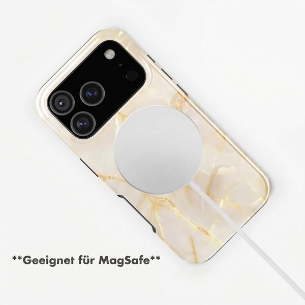 Selencia Vivid Rückabdeckung mit MagSafe Apple iPhone 18 Pro Max / 17 Pro Max - Golden Beige Marble