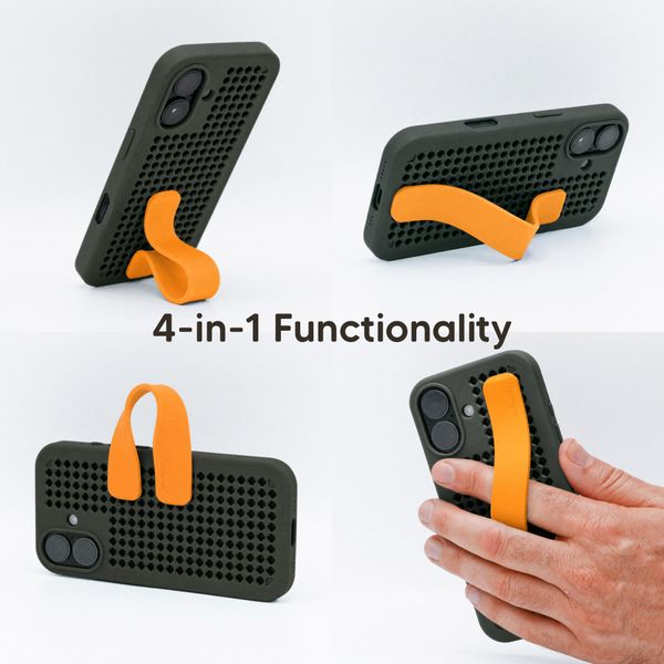 Callbuddy Hülle mit Strap Apple iPhone 17 - Camo Orange