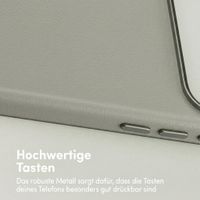 Accezz MagSafe Leather Backcover Apple iPhone 18 Pro Max / 17 Pro Max - Light Grey
