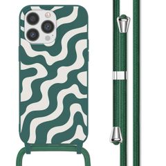 imoshion SilikonHülle design mit Band Apple iPhone 13 Pro Max - Petrol Green Groovy