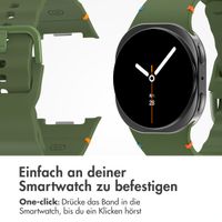 imoshion Wave Silikonarmband für das  Samsung Galaxy Watch 8 (40/44mm) / Classic (46mm) - Dunkelgrün