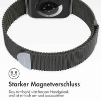imoshion Magnetisches Milanaise Armband für das  Apple Watch Series 1 - 9 / SE (38/40/41 mm) | Series 10 / 11 (42 mm) - Größe S - Space Grey