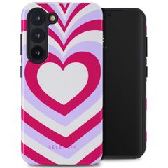 Selencia Vivid Backcover Samsung Galaxy S23 - Double Hearts Rubine Red Lilac