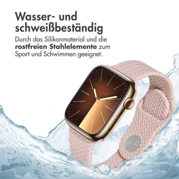 imoshion Geflochtenes Silikonarmband für das  Apple Watch Series 1 t/m 9 / SE (38/40/41 mm) | Series 10 / 11 (42 mm) - Rosa