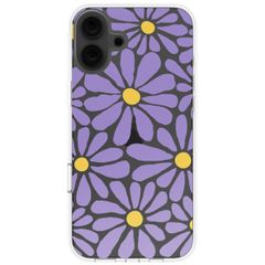 imoshion  Design Hülle für das iPhone 16 - Tropical Violet Flowers Connect