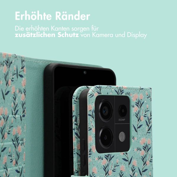 imoshion Design Klapphülle Xiaomi Redmi Note 13 Pro (5G) / Poco X6 - Blue Flowers
