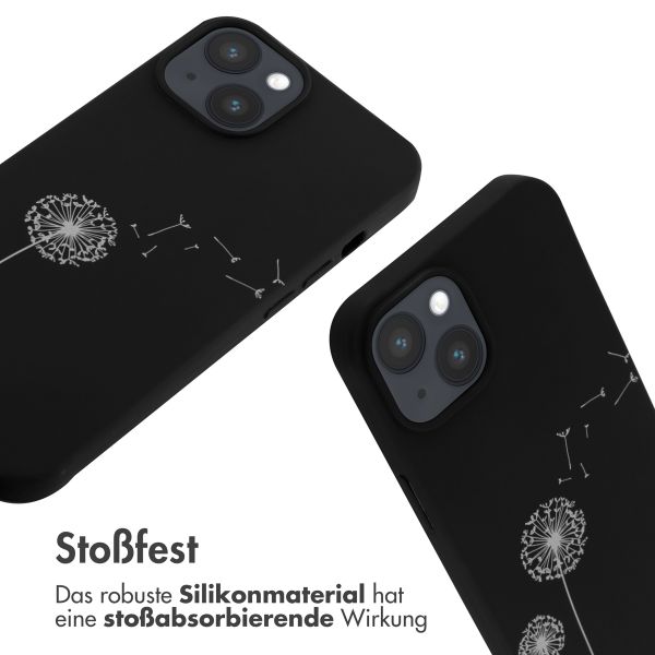 imoshion Silikonhülle design mit Band für das iPhone 14 - Dandelion Black