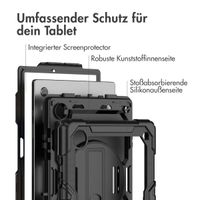 Accezz ﻿Robustes Back Cover mit Schultergurt für das Samsung Galaxy Tab A8 - Schwarz