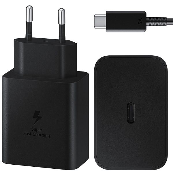 Samsung Original Power Adapter mit USB-C-Kabel - Ladegerät - USB-C-Anschluss - Fast Charger - 45 Watt - 1,8 m - Schwarz