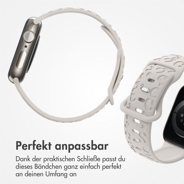 imoshion Silikonarmband Leopardenmuster für Apple Watch Series 1 - 9 / SE (38/40/41 mm) | Series 10 / 11 (42 mm) - Polarstern