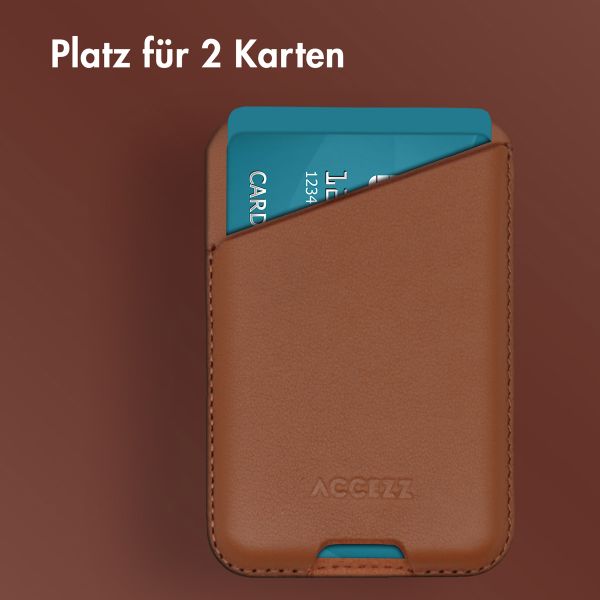 Accezz Leather Cardholder MagSafe - Kartenhalter mit MagSafe - Sienna Brown