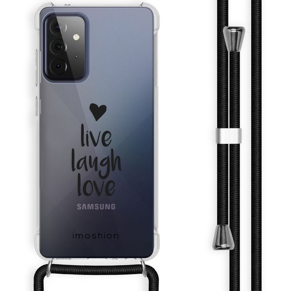 imoshion Design Hülle mit Band für das Samsung Galaxy A72 - Live Laugh Love