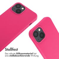 imoshion SilikonHülle mit Band Apple iPhone 14 - Fluor Roze