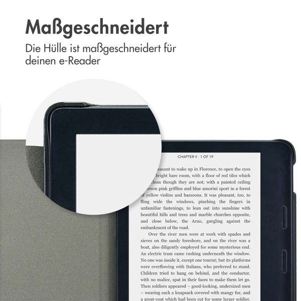 imoshion Canvas Sleepcover Klapphülle mit Stand für das Kobo Libra 2 / Tolino Vision 6 - Peach