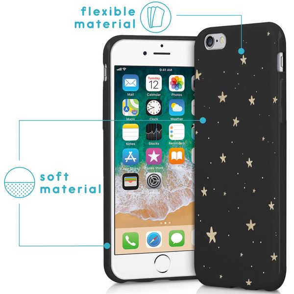 imoshion Design Hülle für das iPhone 6 / 6s - Sterne / Schwarz