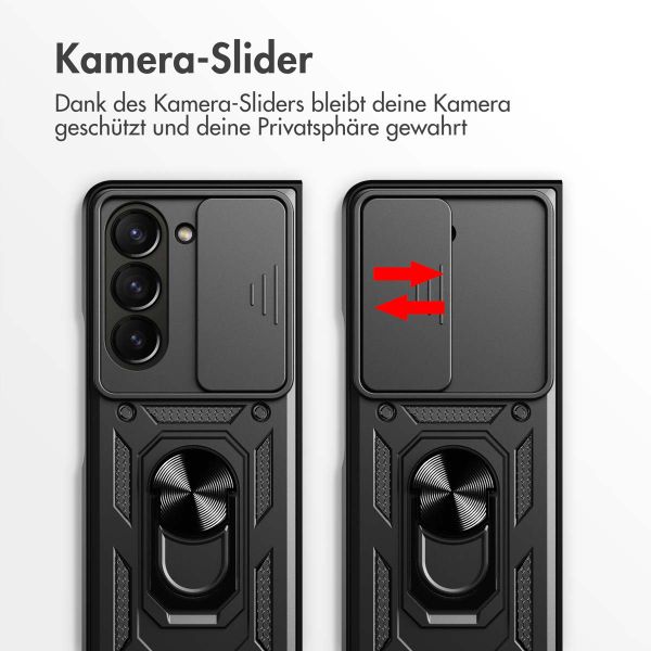 imoshion Rugged Back Cover mit Ring Samsung Galaxy Z Fold 5 - Schwarz