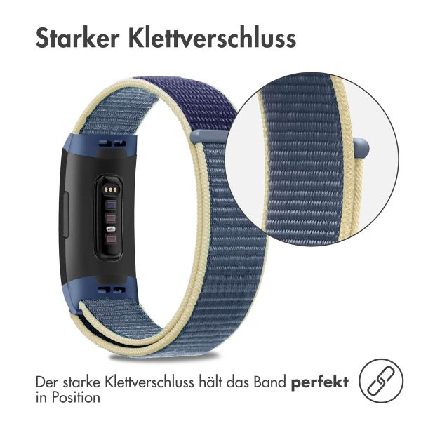 imoshion Nylonarmband für das Fitbit Charge 3 / 4 - Blau