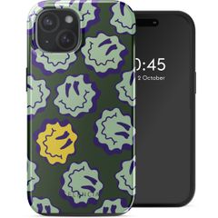 Selencia Vivid Rückabdeckung mit MagSafe Apple iPhone 15 - Wavy Smiley Green