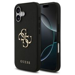 Guess Big 4G Logo Hülle Grained Apple iPhone 17 - Schwarz