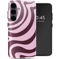 Selencia Vivid Back Cover Samsung Galaxy S24 - Wavy Swirl Pink Plum