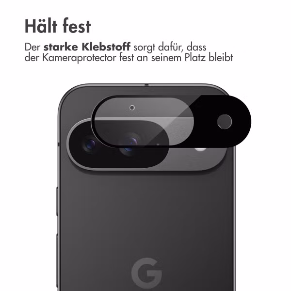 imoshion Kameraprotektor aus Glas 2er-Pack für das Google Pixel 9 - Schwarz
