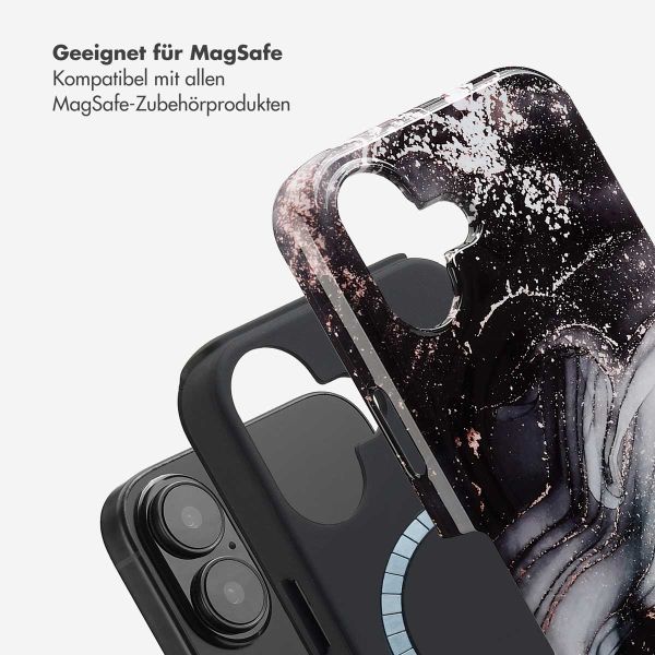 Selencia Vivid Rückabdeckung mit MagSafe iPhone 16 - Chic Marble Black