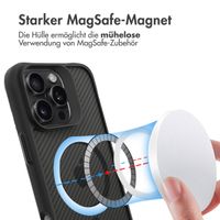 imoshion Rugged Hybrid Carbon Case mit MagSafe für das Apple iPhone 16 Pro - Schwarz