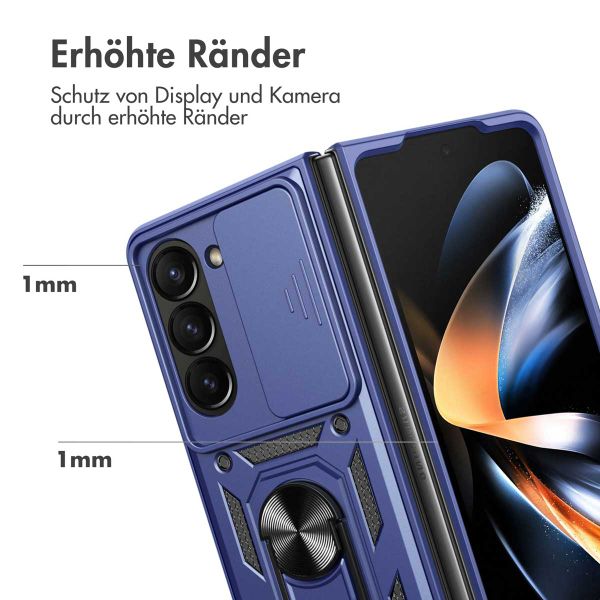 imoshion Rugged Back Cover mit Ring Samsung Galaxy Z Fold 5 - Dunkelblau