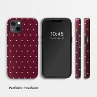 Selencia Vivid Back Cover Apple iPhone 13 / 13 Pro - Happy Dots Burgundy
