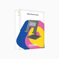 Accezz Faltbarer Tablet-Ständer für den Schreibtisch - Halterung für Tablet / 13 Zoll Laptop - Silber