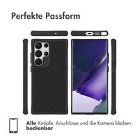 imoshion Rugged Hybrid Carbon Case Samsung Galaxy S23 Ultra - Schwarz