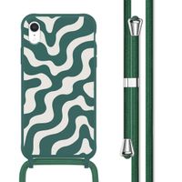 imoshion SilikonHülle design mit Band Apple iPhone Xr - Petrol Green Groovy