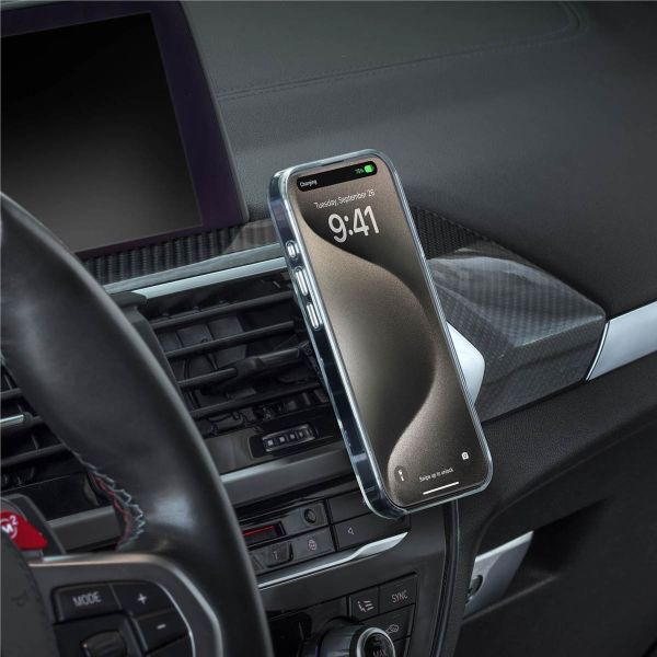 Scosche Magic Mount PRO (Gen 6) Kabelloses MagSafe-Autoladegerät – Armaturenbrett / Lüftungsgitter – Schwarz