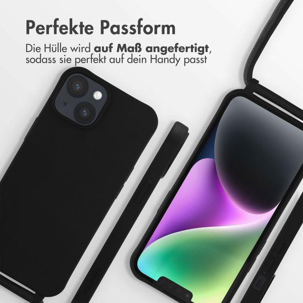imoshion SilikonHülle mit Band Apple iPhone 14 - Schwarz