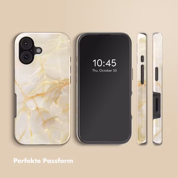 Selencia Vivid Rückabdeckung mit MagSafe Apple iPhone 17 - Golden Beige Marble