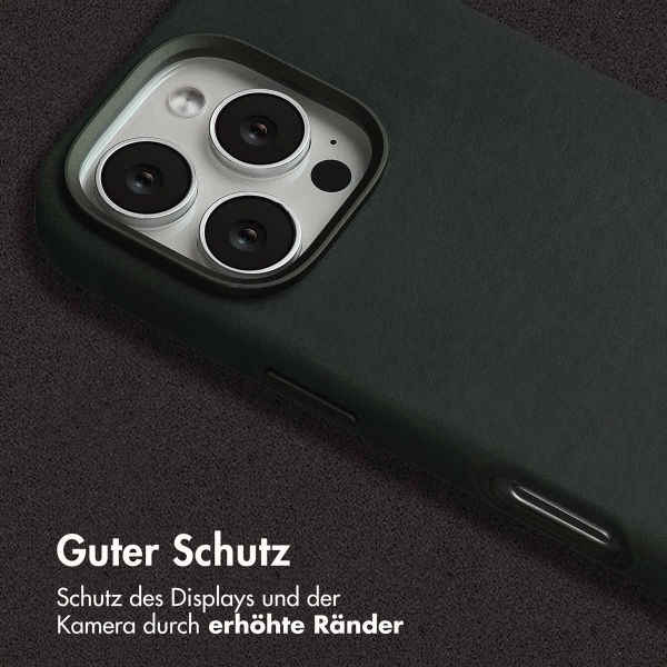 Accezz Vintage Leather Magsafe Backcover Apple iPhone 16 Pro - Smokey Green