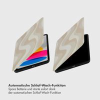 Selencia Vivid Klapphülle Apple iPad 11 (2025) 11 Zoll A16 / iPad 10 (2022) 10.9 Zoll - Desert Waves Beige