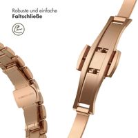 Selencia Slim Stahlgliederarmband für das  Apple Watch Series 1 t/m 9 / SE (38/40/41 mm) | Series 10 / 11 (42 mm) - Rosé gold