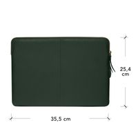 dbramante1928 ﻿Paris+ Sleeve - Laptop Hülle 14 Zoll - Laptop Sleeve - Echtes Leder - MacBook Pro 14 Zoll - Evergreen