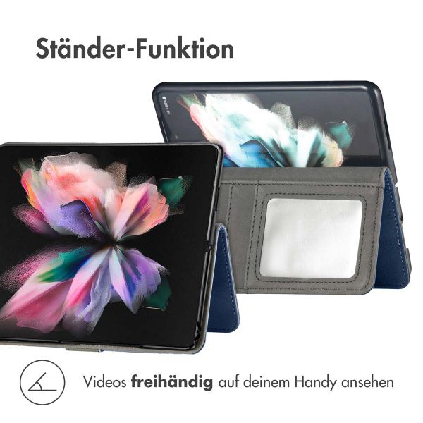 imoshion Luxuriöse Klapphülle Samsung Galaxy Z Fold 4 - Dunkelblau