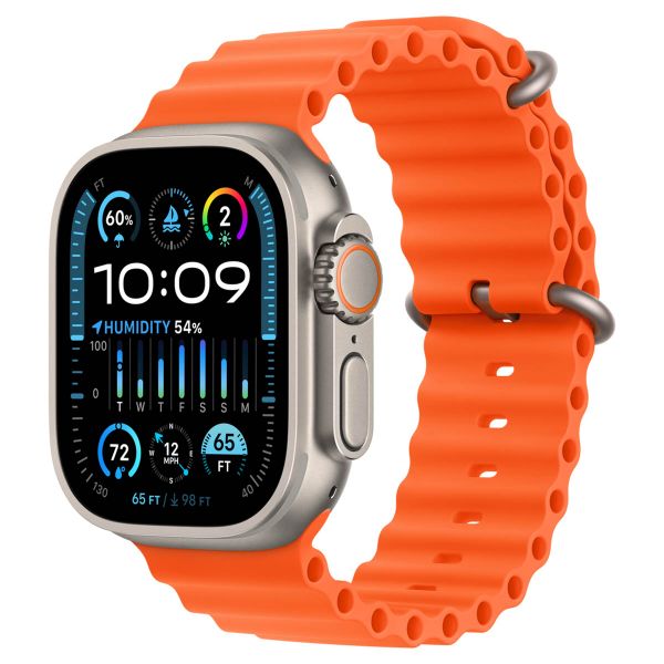 Apple Ocean Armband für die Apple Watch Series 1 bis 10 / SE / Ultra (2) (44/45/46/49 mm) - Orange