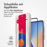 Accezz Vollflächige Schutzfolie aus gehärtetem Glas mit Applikator für das Samsung Galaxy A35 / A55 - Transparent