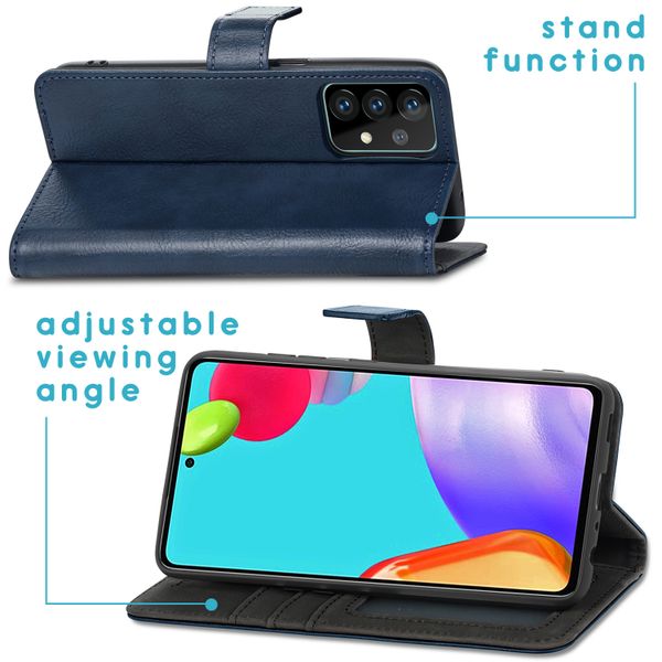 imoshion Luxuriöse Klapphülle Samsung Galaxy A52(s) (5G/4G) - Dunkelblau