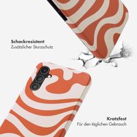 Selencia Vivid Tough Back Cover für das Samsung Galaxy A34 (5G) - Dream Swirl Orange