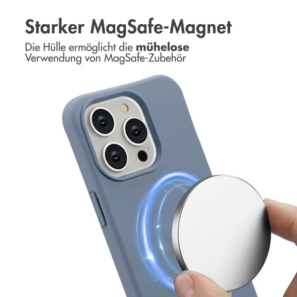 imoshion Color Backcover mit abnehmbarem Handykette und MagSafe Apple iPhone 15 Pro - Ash Blue