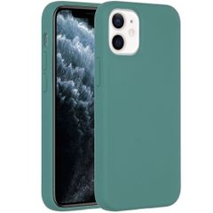 Accezz Liquid Silikoncase Apple iPhone 12 Mini - Dunkelgrün